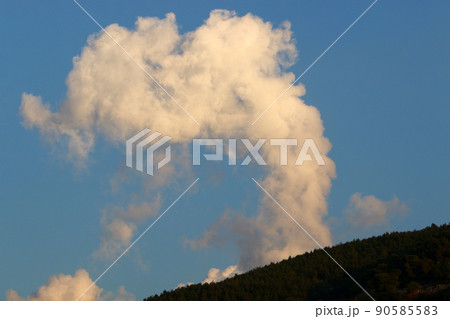 Rain clouds in the sky over the Mediterranean Sea in northern Israel 90585583