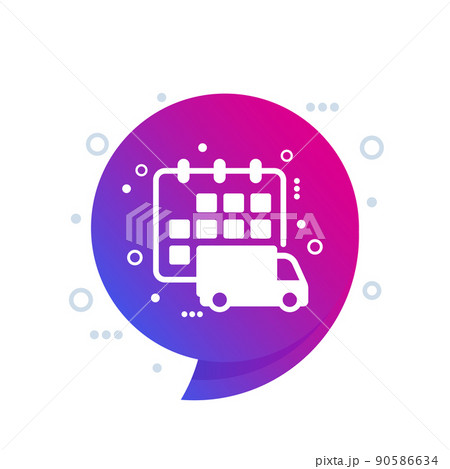 delivery schedule or date icon, vector 90586634