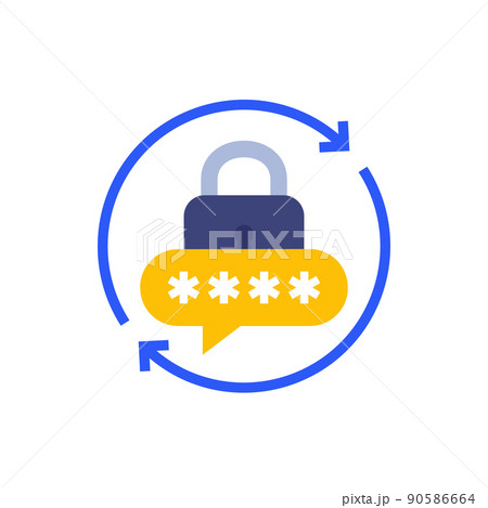 password reset icon, flat vector design password reset icon, flat vector design 90586664