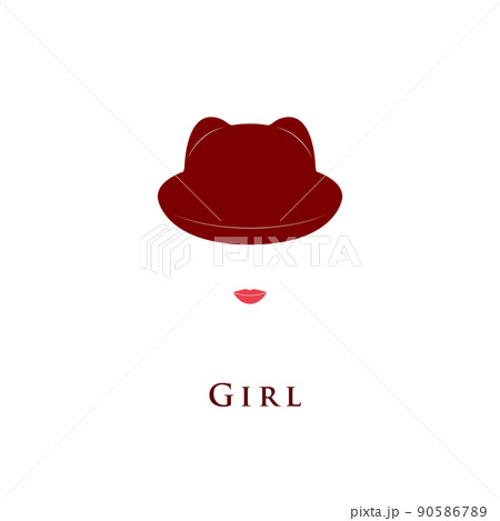 Girl hat with small ears. Girl hat with small ears. 90586789