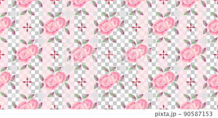 Single Rose Pattern Transparent Elegant rose pattern seamless pattern, antique... - Stock Illustration ...