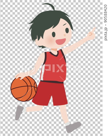 A boy playing basketball A boy playing basketball 90588420