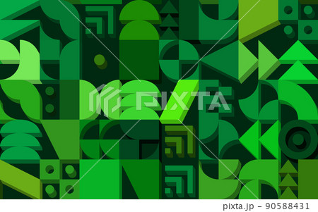 Geometric retro pattern with 50s styled shapes Geometric retro pattern with 50s styled shapes 90588431