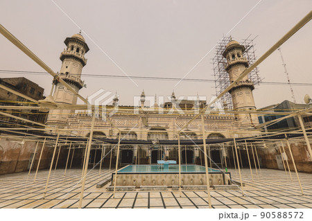 Outside View to the Mahabat Khan Mosque in Peshawar, Pakistan 90588572
