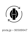 Joint transplant line icon. Isolated vector element. 90589047