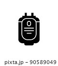 Donor blood type O line icon. Isolated vector element. 90589049