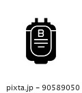 Donor blood type B line icon. Isolated vector element. 90589050