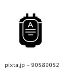 Donor blood type A line icon. Isolated vector element. 90589052