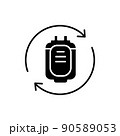Blood transfusion line icon. Isolated vector element. 90589053