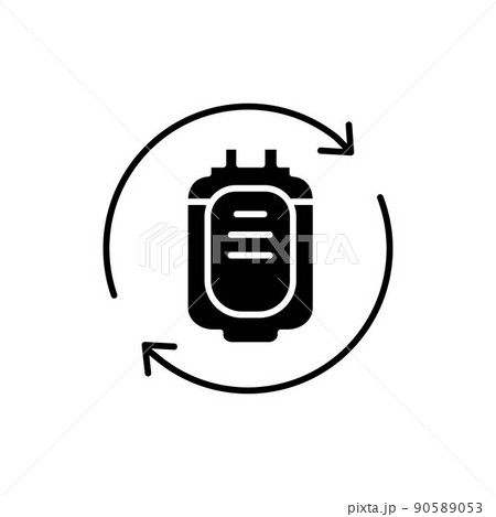 Blood transfusion line icon. Isolated vector element. 90589053