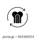 Bone marrow line icon. Isolated vector element. 90589054