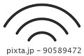Radio Waves - Raster Icon Illustration 90589472