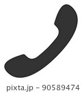 Phone Receiver - Raster Icon Illustration 90589474