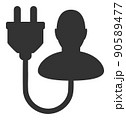 Electric Man - Raster Icon Illustration 90589477