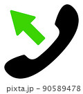 Accept Phone Call - Raster Icon Illustration 90589478