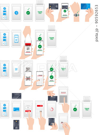 クレジットカードやアプリ、コードでのキャッシュレス決済 90592653