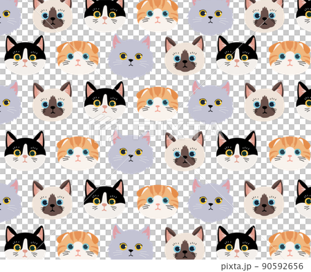 猫の顔のパターン 90592656