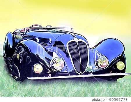 高級車 外車のイラスト素材