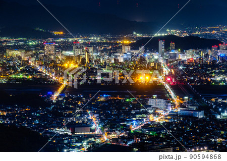 朝鮮岩から望む静岡市の夜景 朝鮮岩から望む静岡市の夜景 90594868