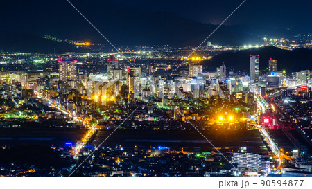 朝鮮岩から望む静岡市の夜景 90594877