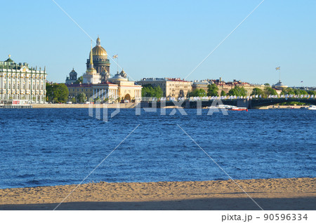 View of the Neva River in the center of St. Petersburg. View of the Neva River in the center of St. Petersburg. 90596334