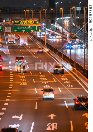 《東京都》首都高速湾岸線・交通物流イメージ 90597362