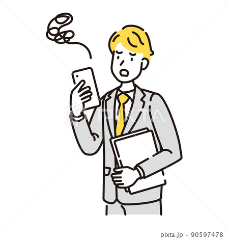 人物イラスト　線画 90597478