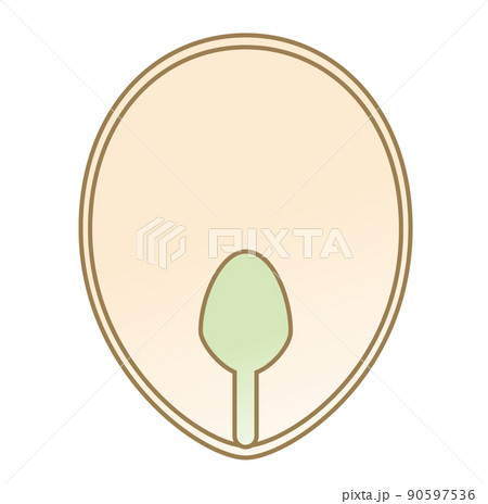 理科の教材_種子の図解（有はい乳種子）_カキ3 90597536