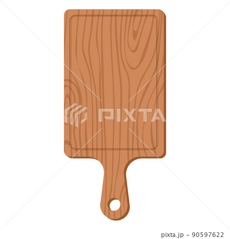 Cartoon nature wooden kitchenware utensil chopping board with wood grain texture Cartoon nature wooden kitchenware utensil chopping board with wood grain texture 90597622