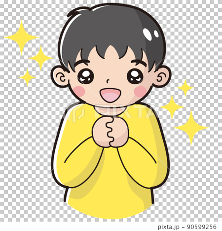 Illustration of a crushing boy 90599256