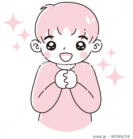 ときめく男の子のイラスト 90599258