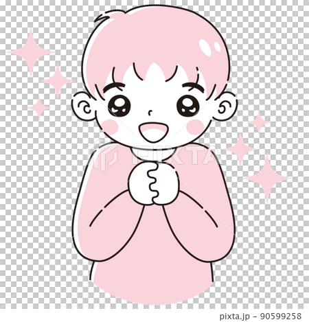 ときめく男の子のイラスト 90599258