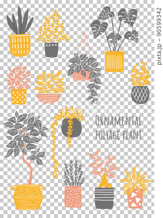 葉子植物的例證 90599342