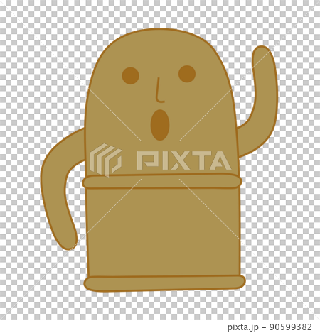 Illustration material of cute haniwa Kofun period 90599382