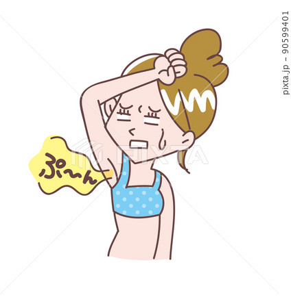 ワキが臭って困る女性 90599401