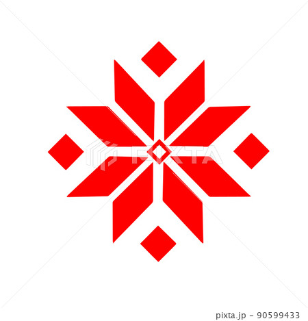 Red stylized folk Slavic patterns. embroidered Ukrainian national pattern. Vector illustration 90599433