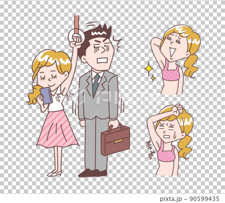 Summer armpit trouble set illustration 90599435