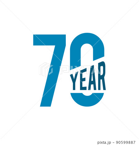 70th year celebration anniversary logo design 90599887