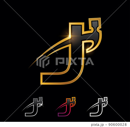 Golden Monogram Hammer Letter J 90600028