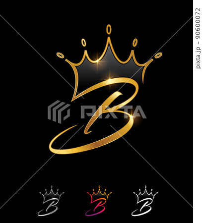 Golden Monogram Crown Initial Letter Bのイラスト素材 [90600072] - PIXTA