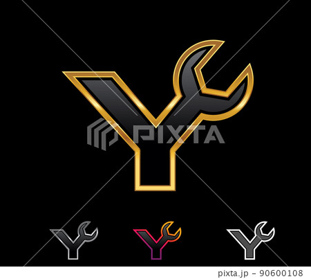 Golden Mechanic Monogram Logo letter Y 90600108