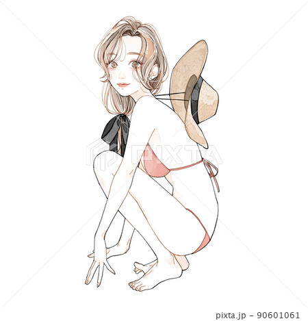 水着の女性 90601061