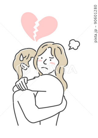 裸で抱き合う男女 上半身 (SEX ・セックス・性行為) / 怒る・ケンカ・失望 90601280