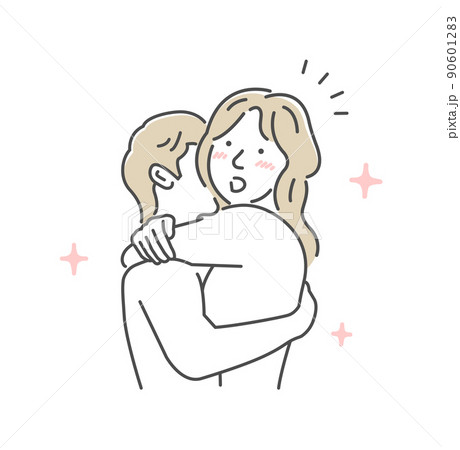 裸で抱き合う男女 上半身 (SEX ・セックス・性行為) / 気づく・思いつく 裸で抱き合う男女 上半身 (SEX ・セックス・性行為) / 気づく・思いつく 90601283