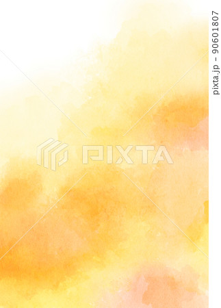 背景素材_水彩テクスチャ_オレンジ 90601807