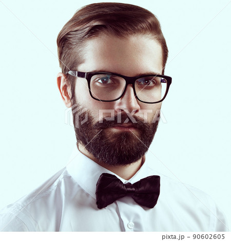 Portrait of handsome man with beard 90602605