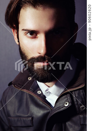 Portrait of handsome man with beard 90602620