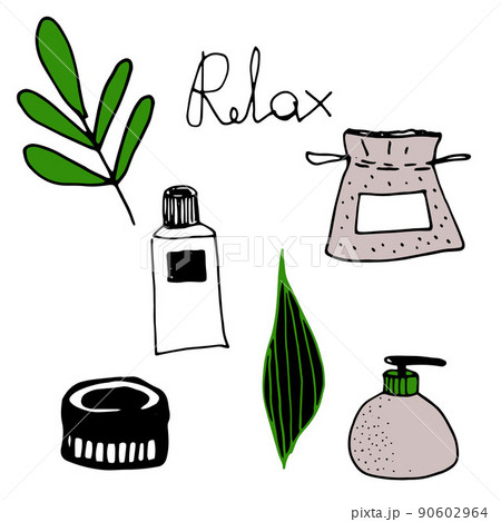 vector set of doodles elements for relaxation and harmony 90602964