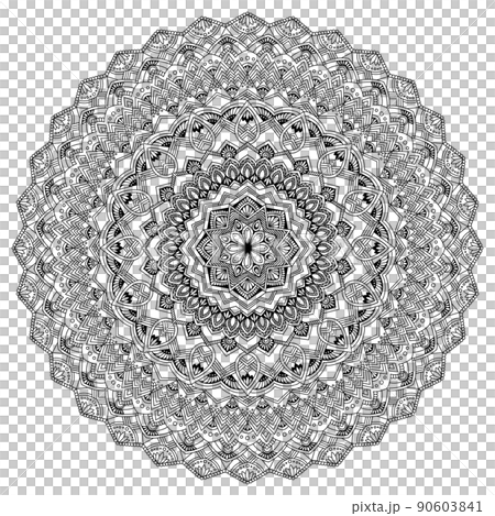 曼陀羅藝術（幾何圖案、線條、花朵） 90603841