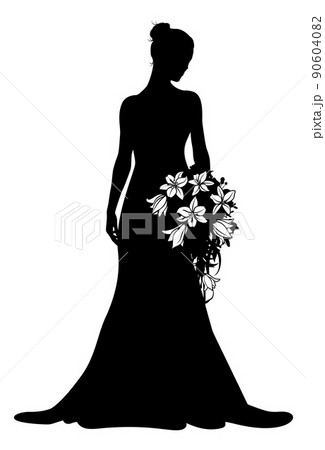 Bride Bridal Wedding Dress Silhouette Woman Design 90604082